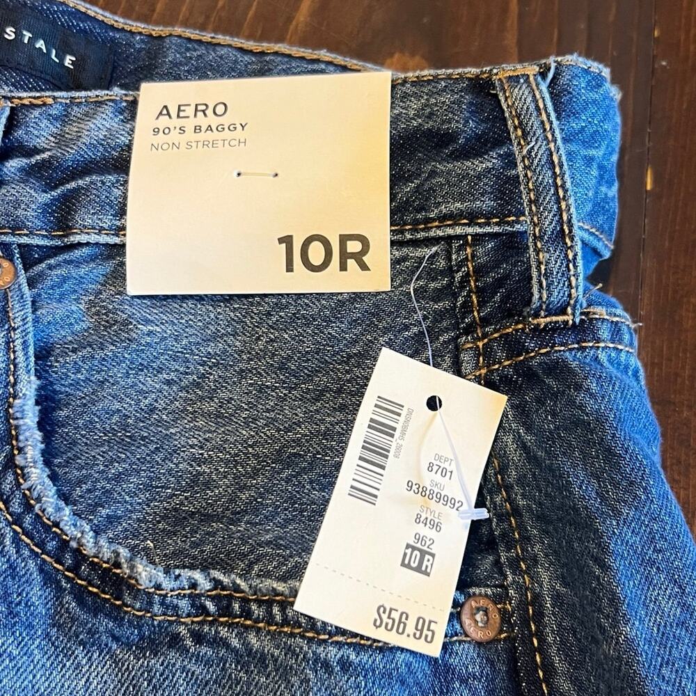 Aeropostale‎ 90’s Baggy Jeans Size Women’s 10 NWT Y2K Streetwear Grunge - Picture 4 of 6